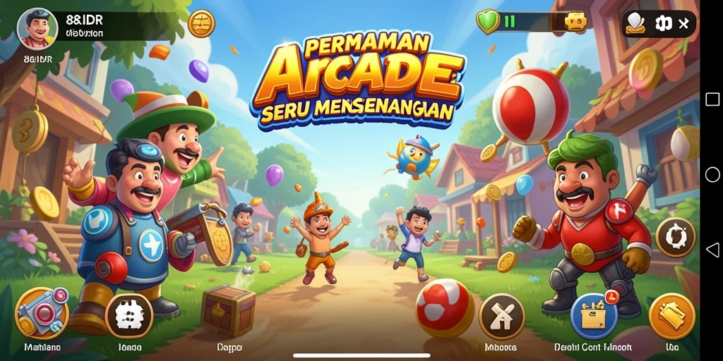 Tampilkan gameplay seru dari permainan Arcade yang mendebarkan.