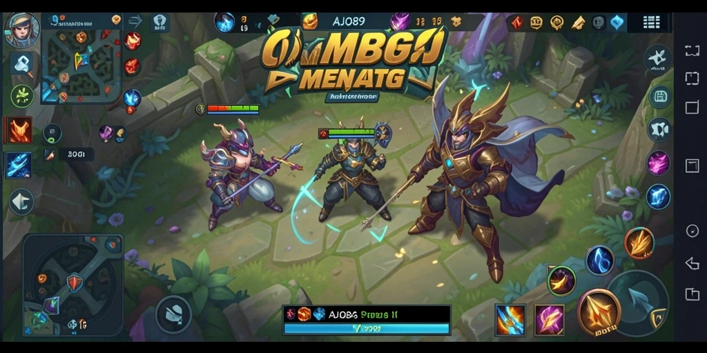 Screenshot utama AJO89 menampilkan aksi seru pertempuran antara tim.