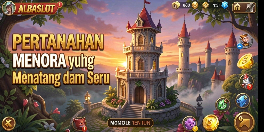 Tampak menakjubkan dari gameplay Tower Defense ALBASLOT.