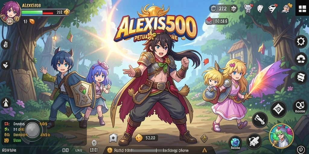 Gameplay ALEXIS500 menampilkan aksi seru di dunia Anime.
