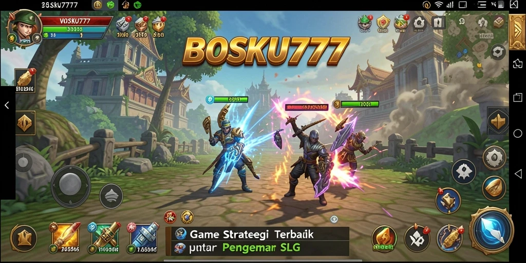 Screenshot gameplay BOSKU777 yang menunjukkan aksi strategis yang mendebarkan.