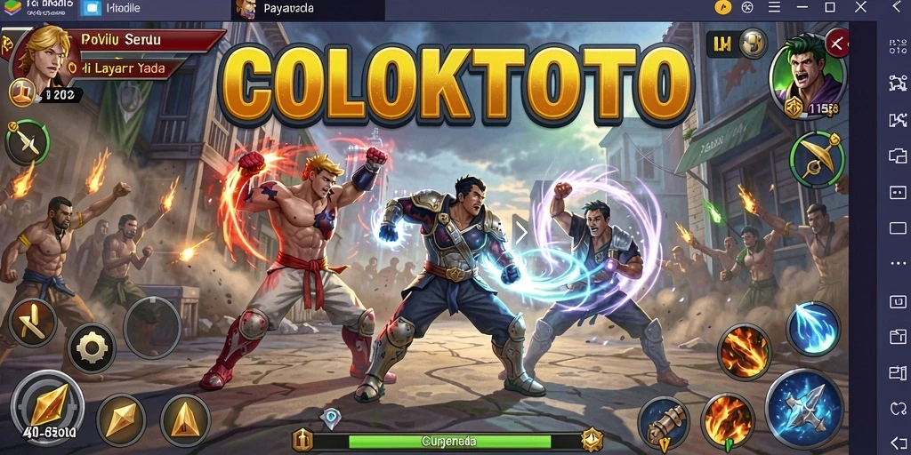 Menampilkan aksi pertarungan epik dari COLOKTOTO.