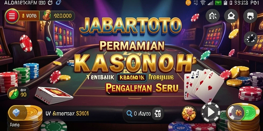 Screenshot utama JABARTOTO menampilkan gameplay kasino yang mendebarkan.