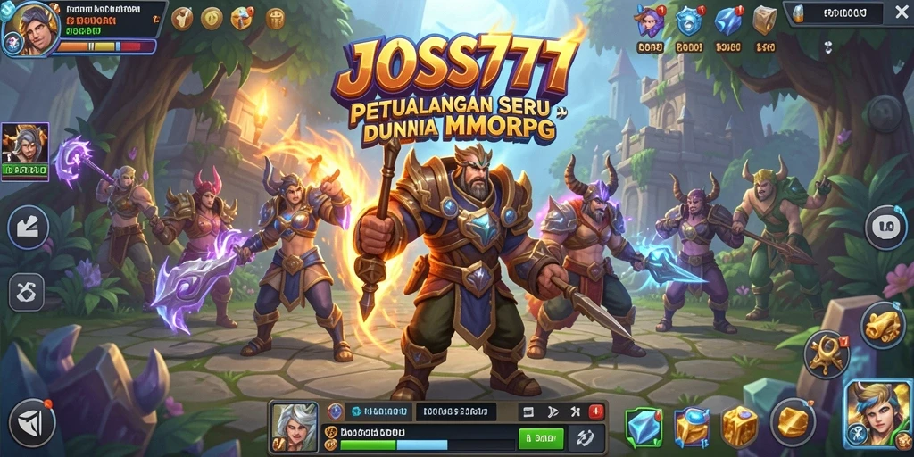 Gameplay mendalam dan interaktif dalam dunia JOSS777 MMORPG.