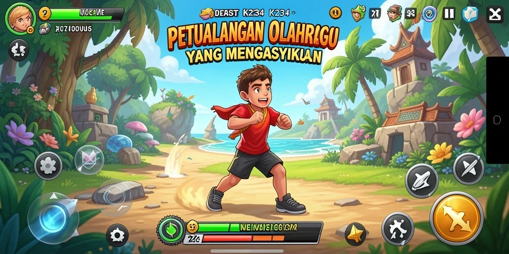 Tampilan gameplay K234 dengan aksi olahraga yang seru.