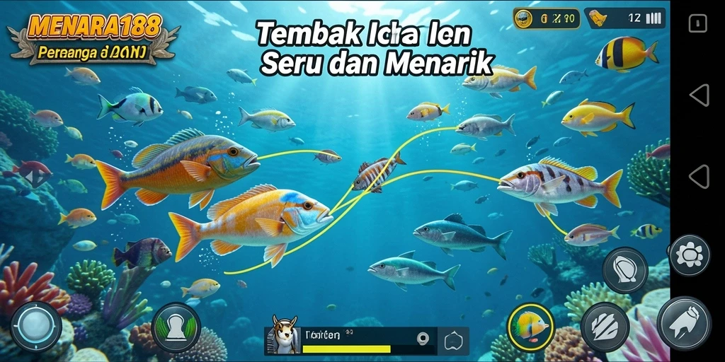 Tangkapan layar MENARA188 menampilkan aksi seru Tembak Ikan.