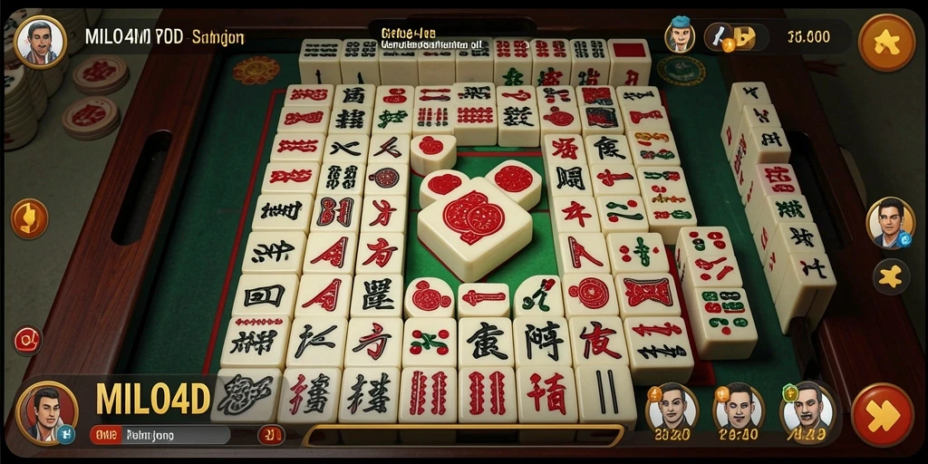 Tampilan gameplay Mahjong yang menantang dan menarik di MILO4D.