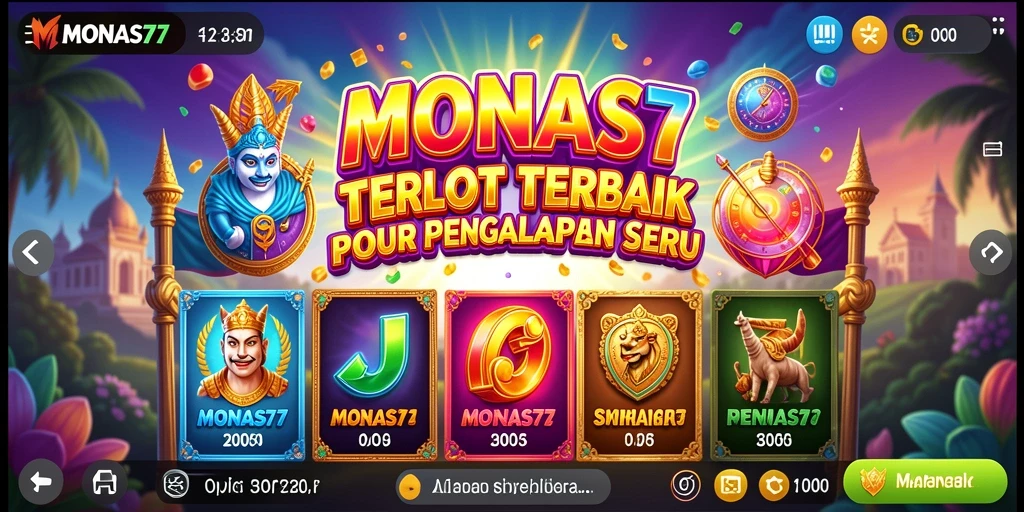 Tampilan permainan slot yang seru dan mengasyikkan di MONAS77.
