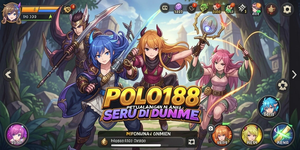 Screenshot utama POLO188 menunjukkan karakter Anime dalam aksi epik.