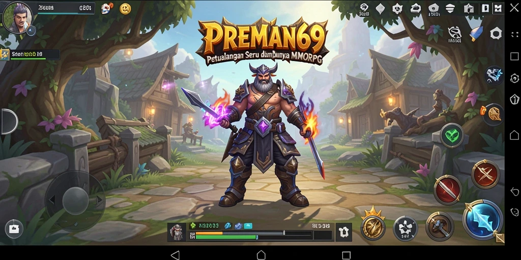 Tampilan seru gameplay <strong>PREMAN69</strong> dengan aksi menggigit dalam dunia MMORPG.