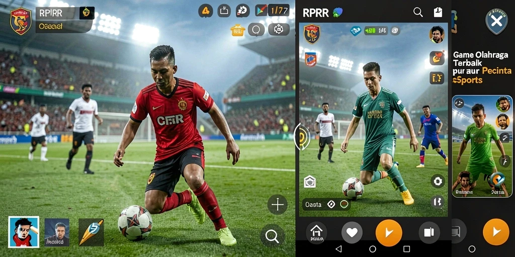 Screenshot RPRR menampilkan pertandingan olahraga yang intens dan penuh aksi.
