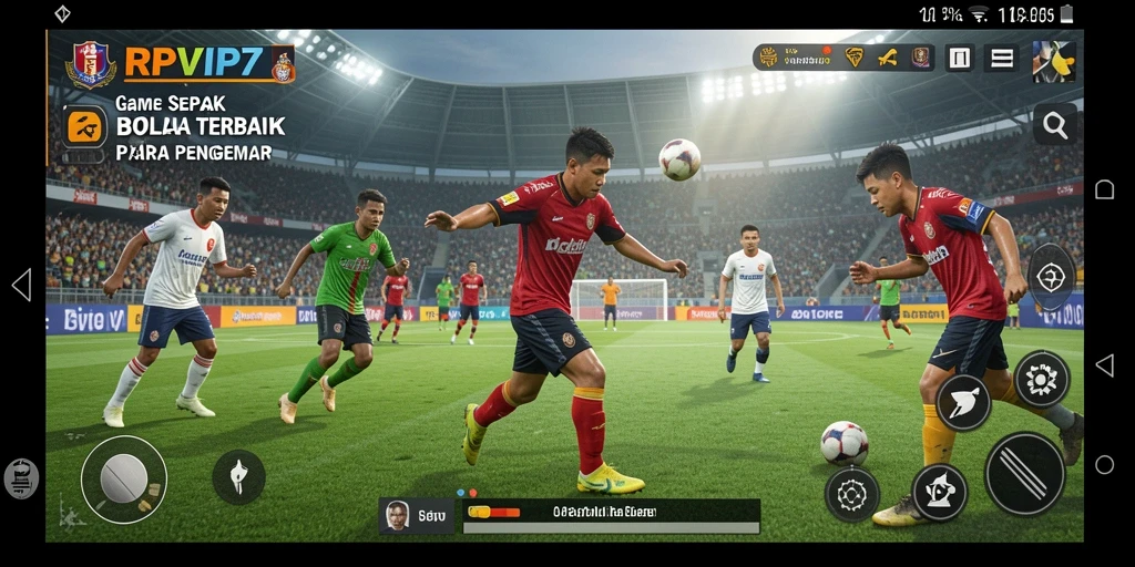 Gameplay seru di RPVIP7, saat pemain berlaga di lapangan.