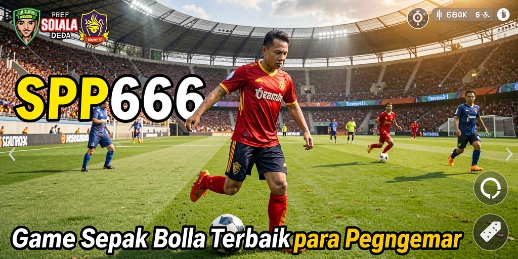 Screenshot gameplay menarik dari SP666 dengan aksi sepak bola seru.