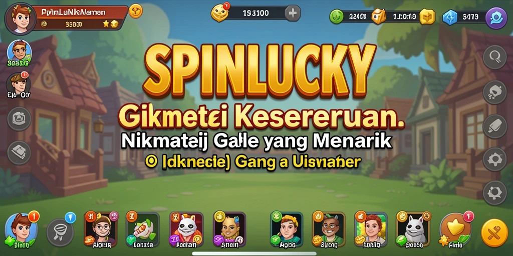 Tampilan menarik dari gameplay SPINLUCKY yang seru dan menyenangkan.