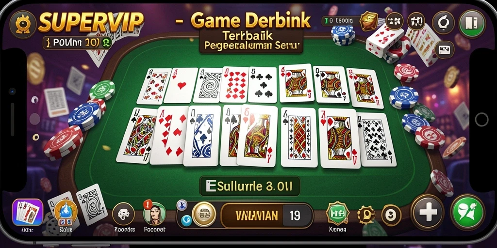 Tampilan gameplay Domino yang menarik dan interaktif di SUPERVIP.