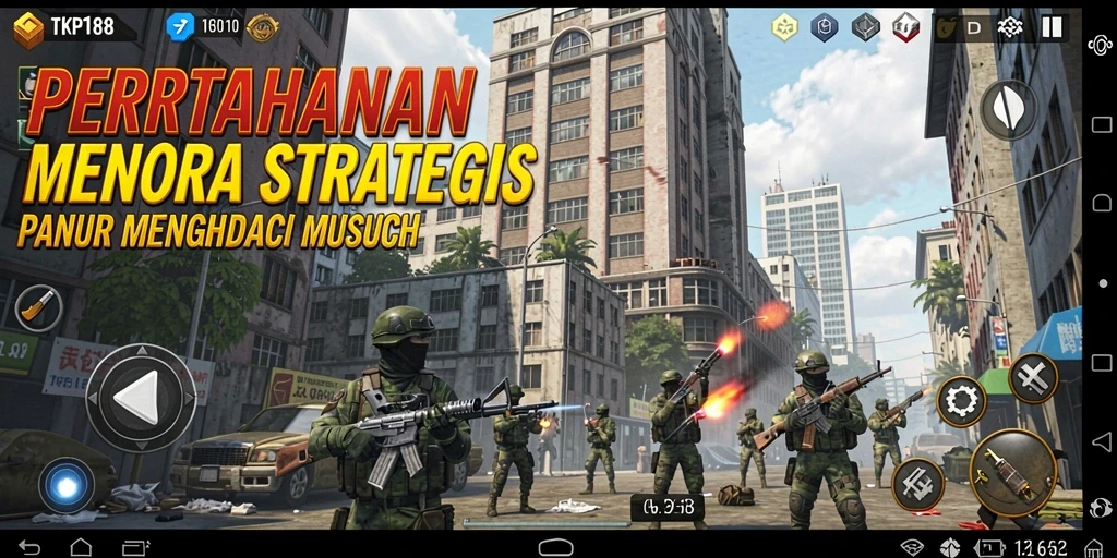 Tampilan gameplay menara pertahanan yang mendebarkan dan strategis.