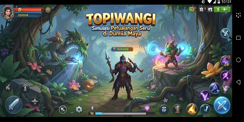 Tampilan menarik dari gameplay TOPIWANGI dalam simulasi kehidupan.